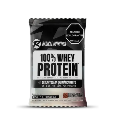 100% Whey protein cookies and cream 225 g